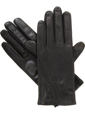 Classic Stretch Leather Touchscreen Gloves for Women | Warm Fleece Lining, Cold